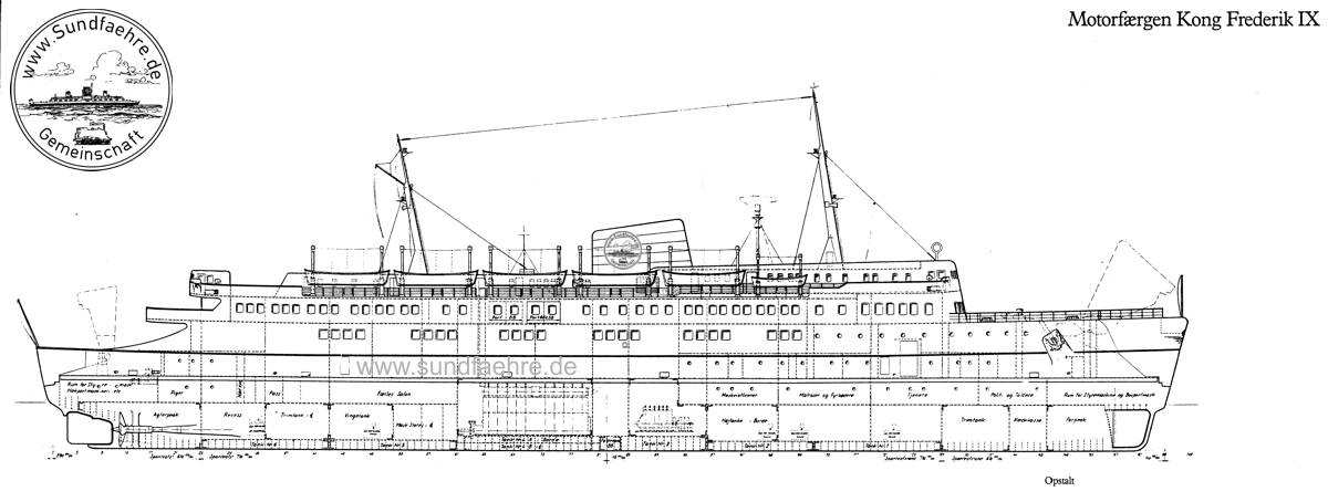 1954 Motorfaergen Kong Frederik IX sw web