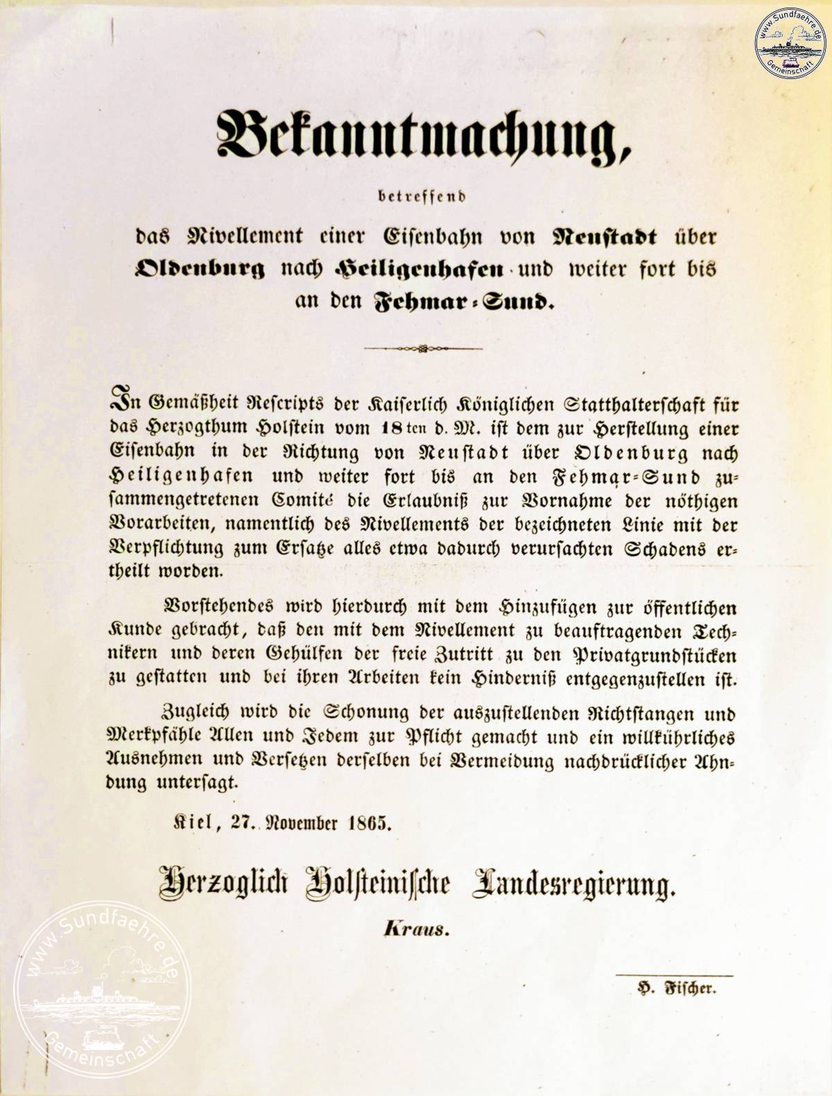 1865 11 27 Bekanntmachung