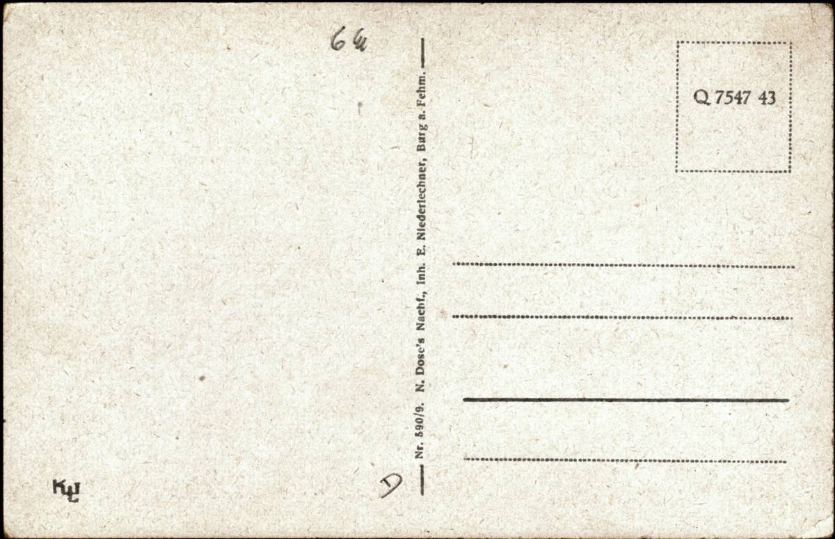 1943 Nr 590 9 N Doses Nachf Inh E Niederlechner Burg a Fehm RS web