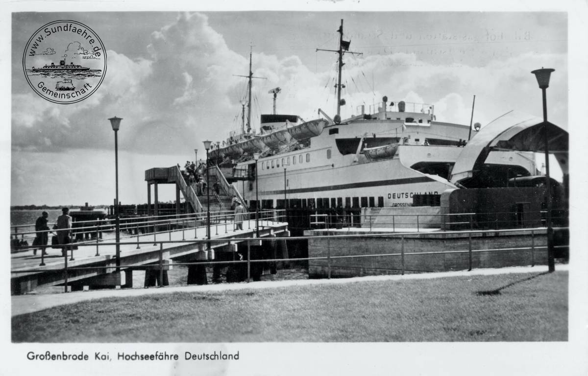 1955 Großenbrode Kai Hochseefähre Deutschland