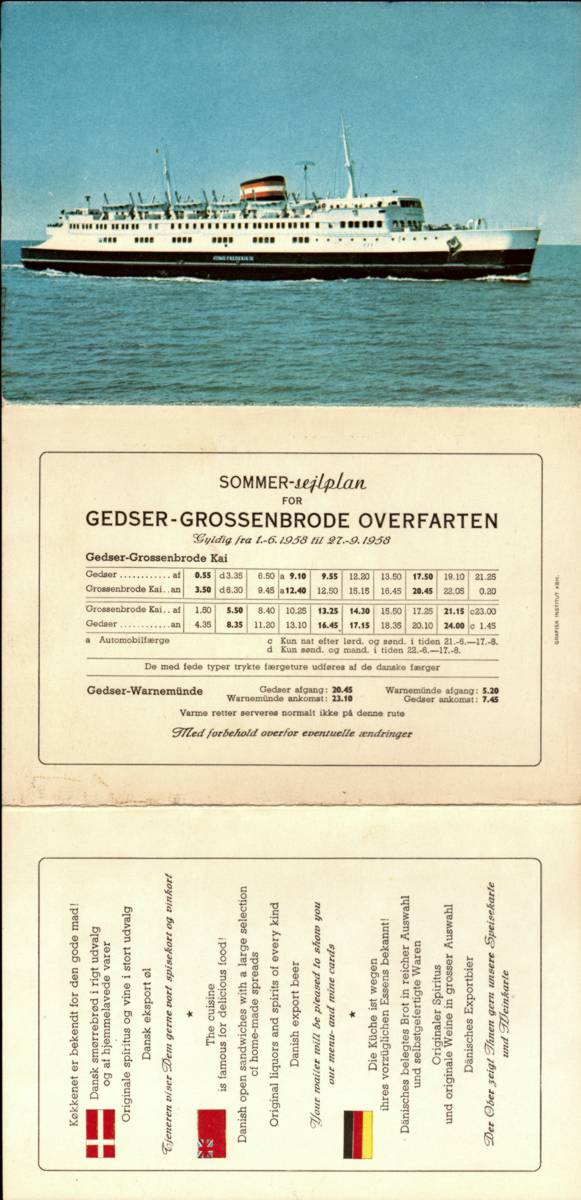 1958 MF Kong Frederik Koreplan A1200