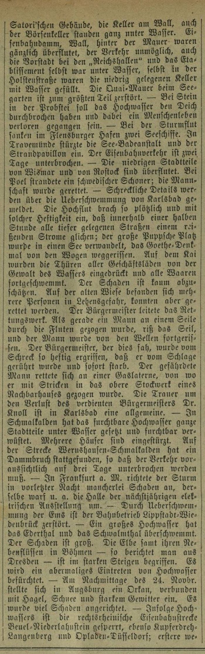 1890 11 29 2 Unwetter und Hochwasser