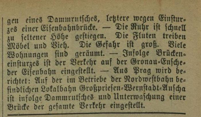 1890 11 29 3 Unwetter und Hochwasser