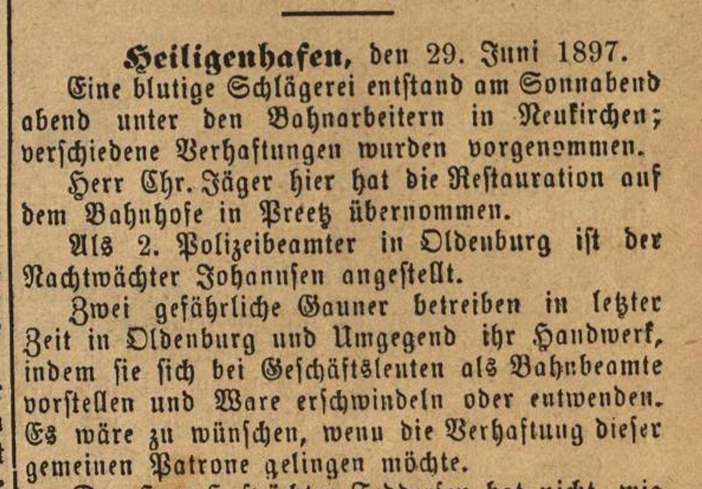 1897 06 30 Schlaegerei Neukirchen