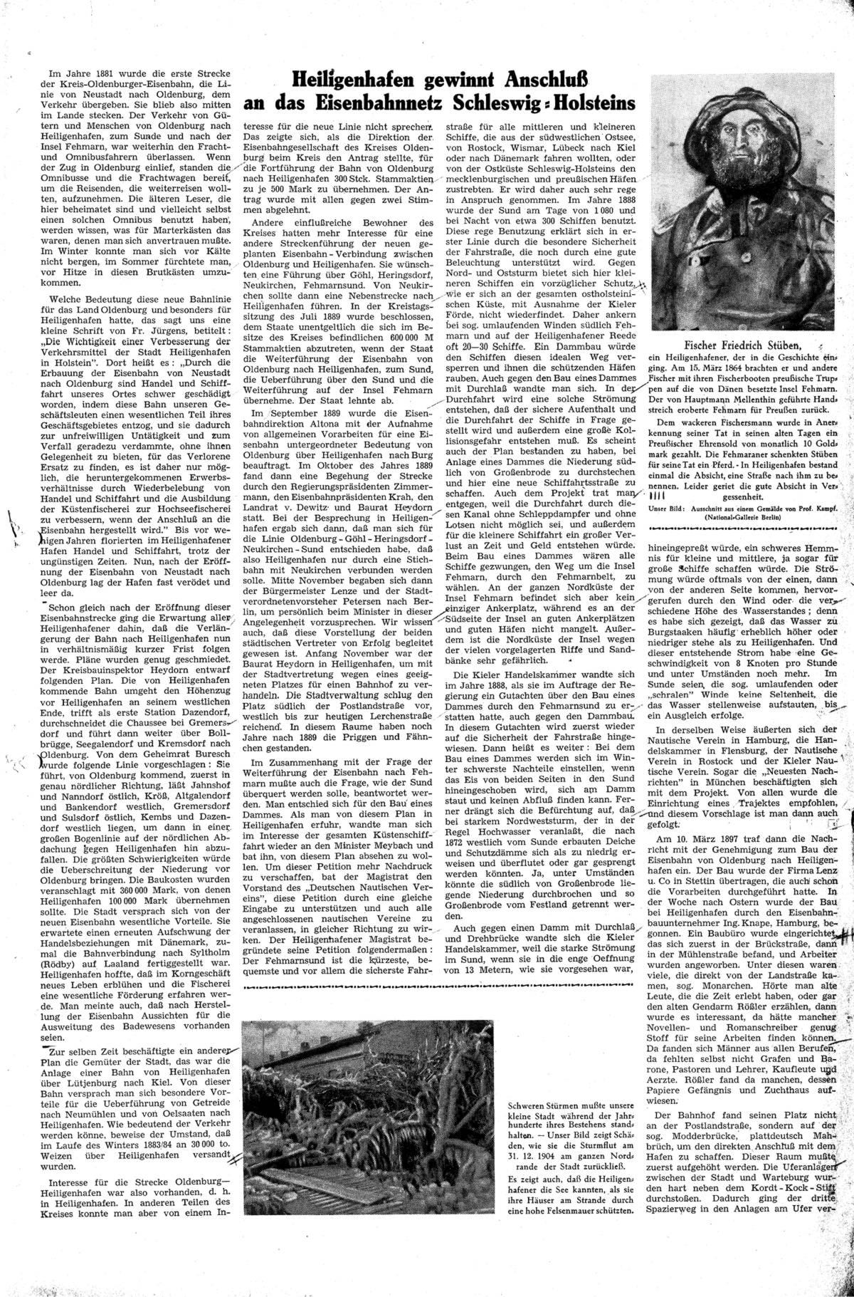 1955 05 13 HP Heiligenhafen gewinnt Anschluß an das Eisenbahnnetz A