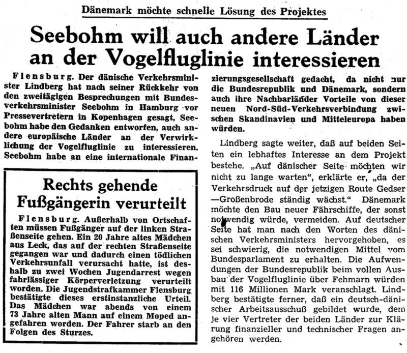 1957 04 05 Seebohm will auch andere Laender an der Vogelfluglinie interessieren