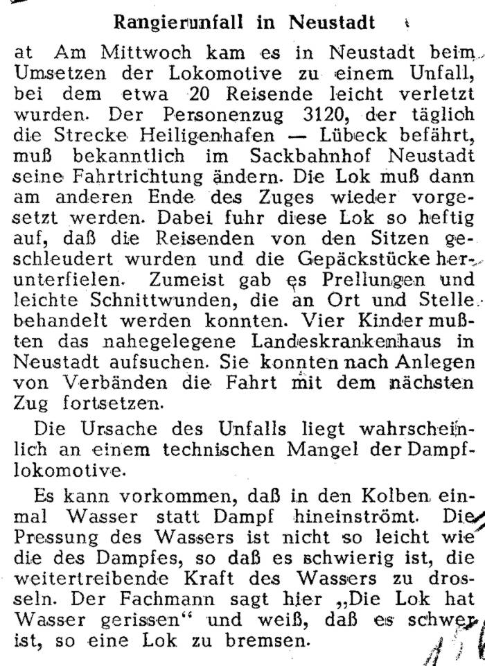 1958 07 25 Rangierunfall in Neustadt