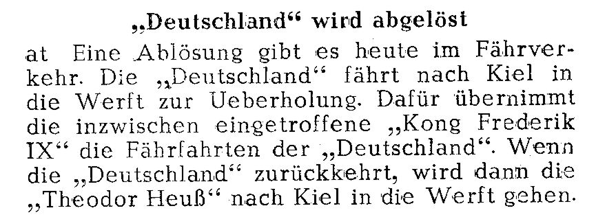 1958 10 28 Deutschland wird abgeloest nach Kiel zur Ueberholung