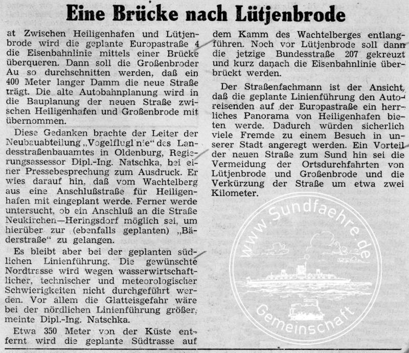 1958 12 19 Eine Bruecke nach Luetjenbrode