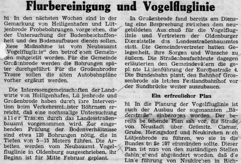 06 02 1959 Flurbereinigung und Vogelfluglinie Ia