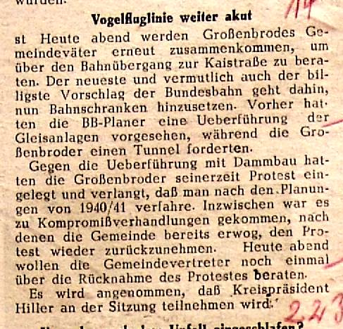 1959 09 25 Vogelfluglinie weiter akut