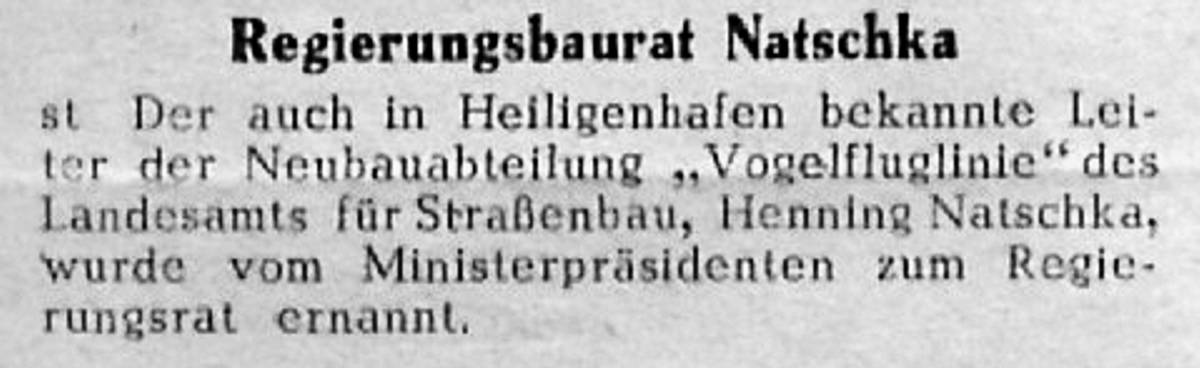 1960 01 05 HP Regierungsbaurat Natschka