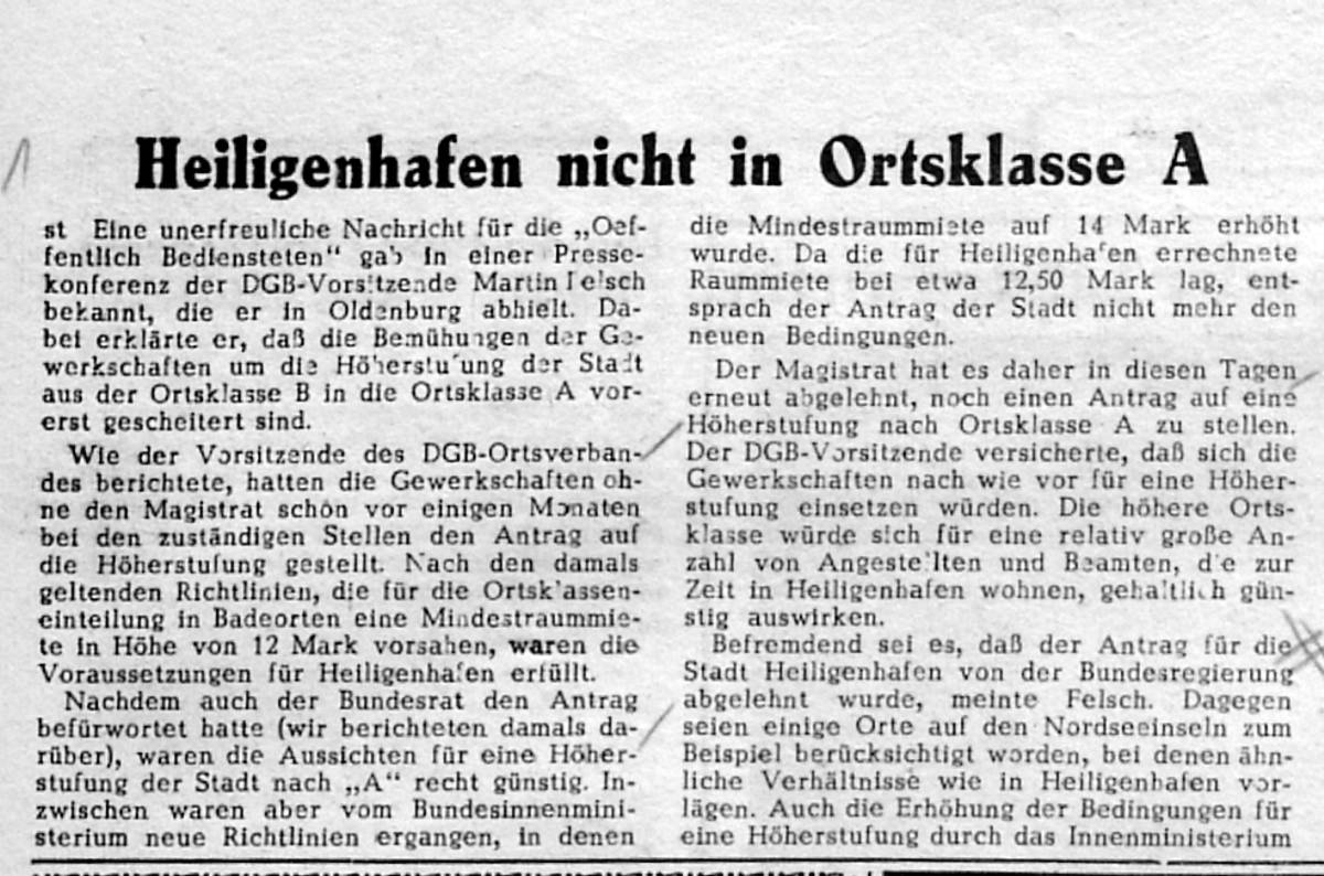1960 01 26 Heiligenhafen nicht Ortsklasse A Keine Konkurrenz fuer die Vogelfluglinie I