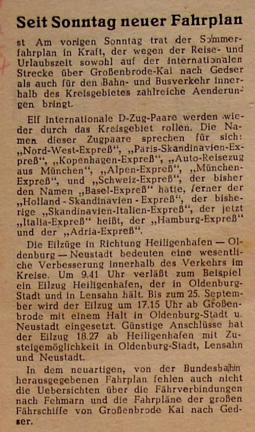 1960 06 03 Seit Sonntag neuer Fahrplan