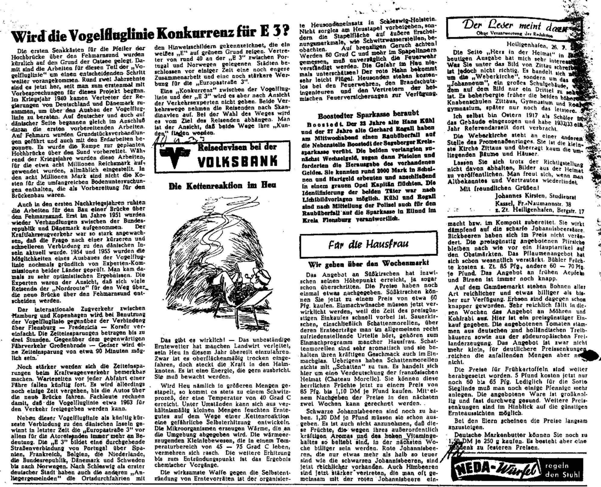 1960 07 29 Wird die Vogelfluglinie Konkurrenz fuer die E3