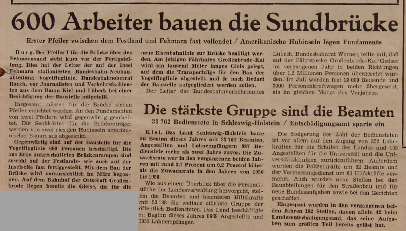 1960 12 09 600 Arbeiter bauen die Sundbrücke