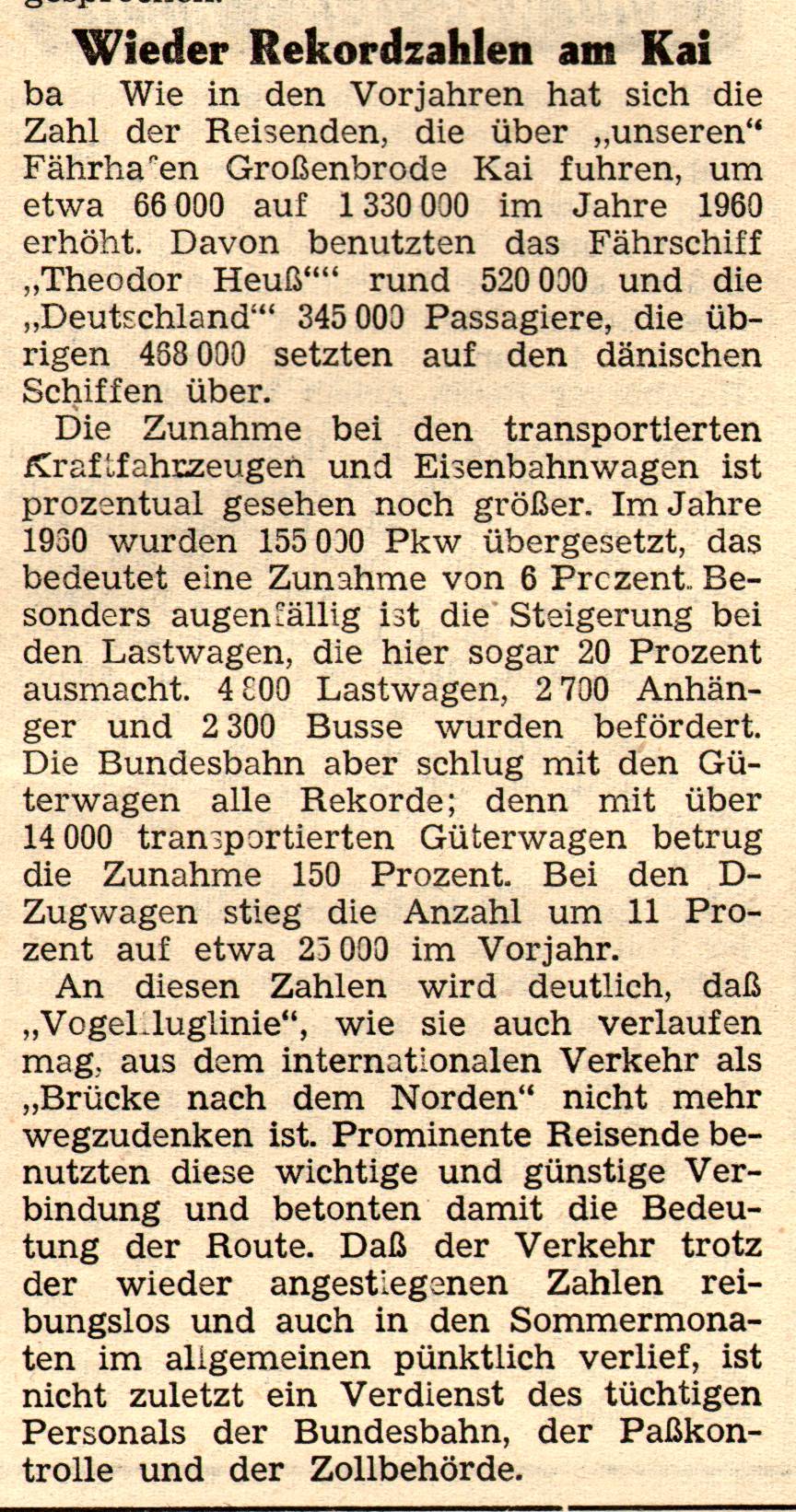 1961 01 13 Wieder Rekordzahlen am Kai