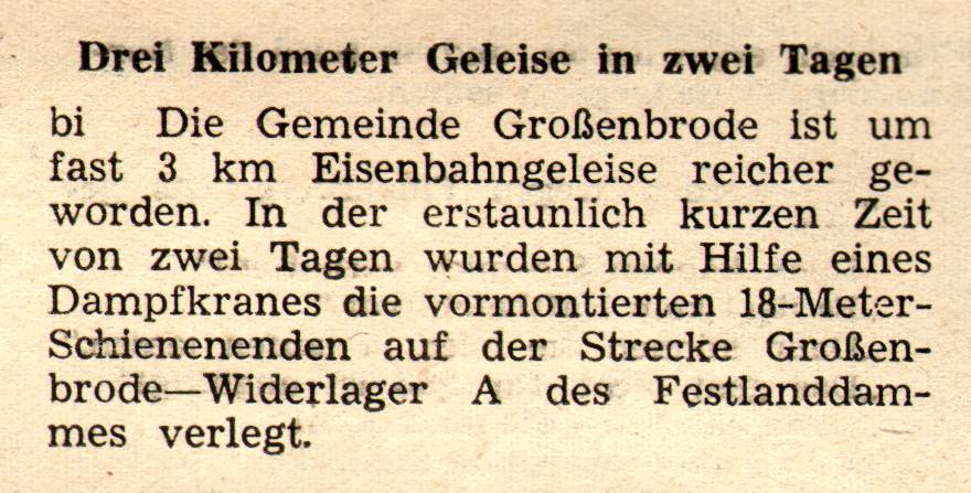 1961 01 27 Drei Kilometer Geleise in zwei Tagen