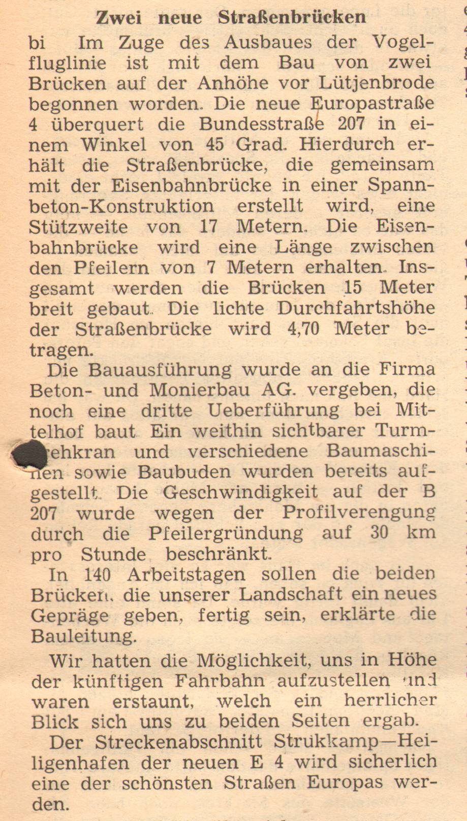 1961 02 17 Zwei neue Straßenbrücken Lütjenbrode E4