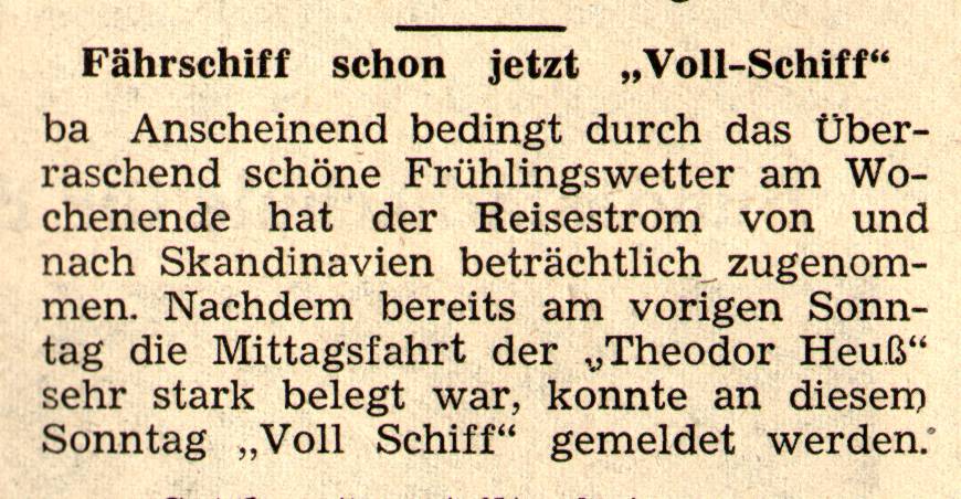 1961 02 28 Fährschiff voll ausgelastet