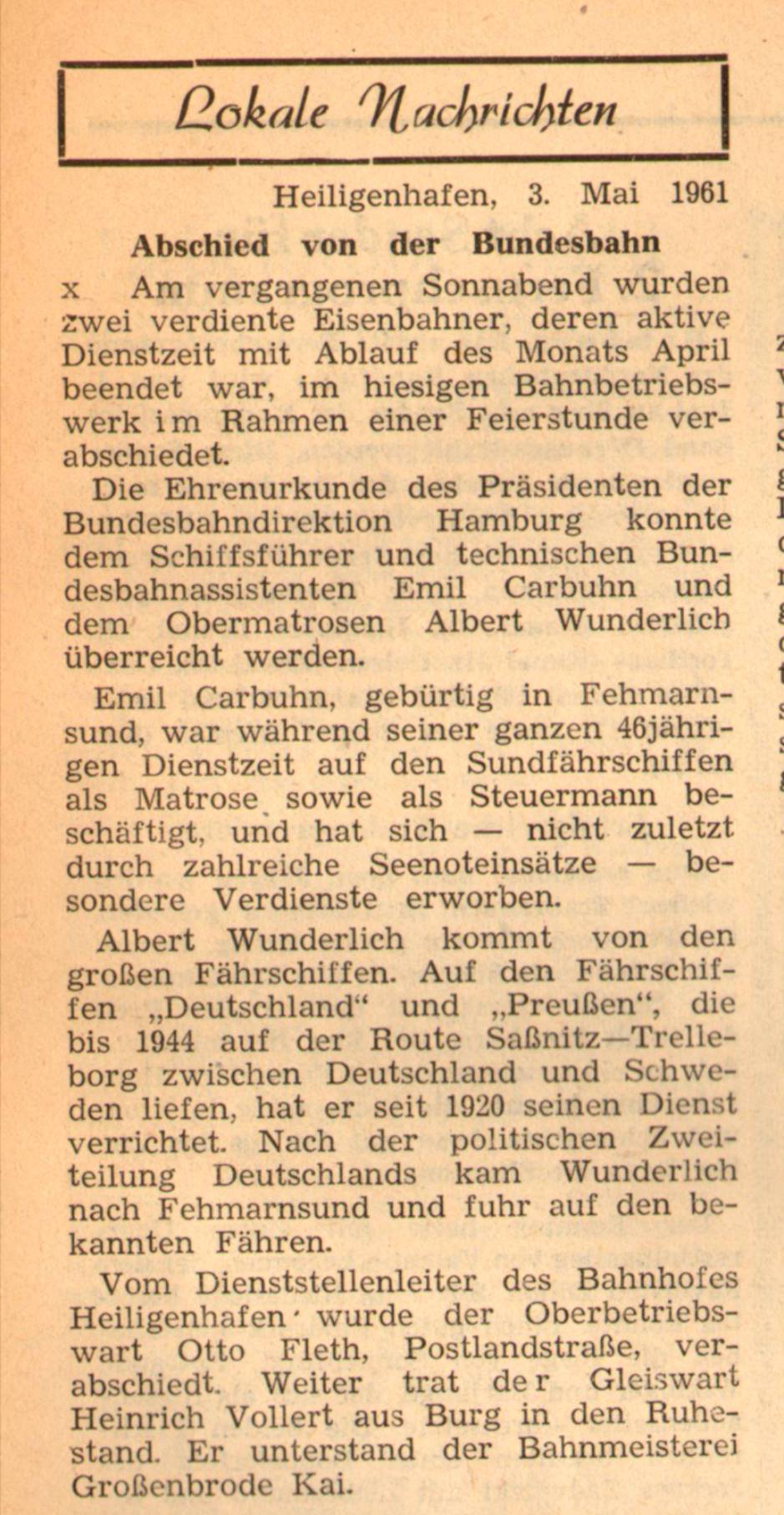 1961 05 03 Abschied von der Bundesbahn Carbuhn