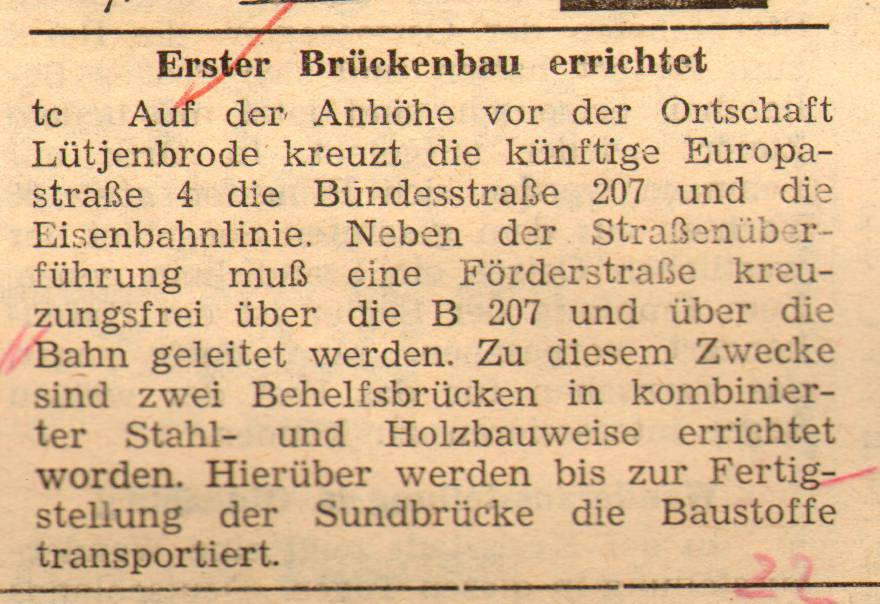 1961 05 19 Erster Brückenbau errichtet