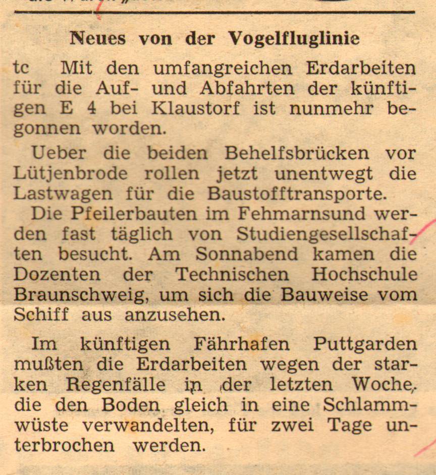 1961 06 06 Neues von der Vogelfluglinie