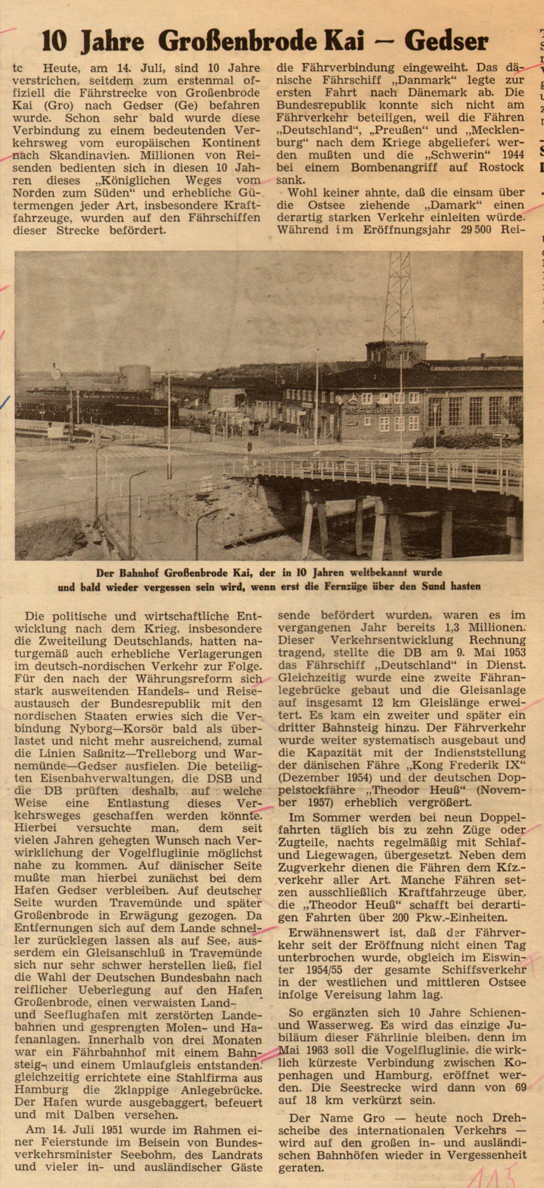 1961 07 14 10Jahre Großenbrode Kai Gedser