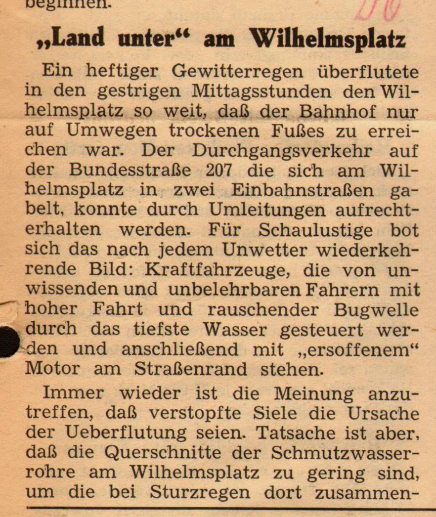1961 08 08 Land unter am Wilhelmsplatz I