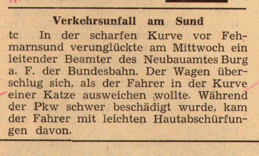 1961 08 18 Verkehrsunfall am Sund