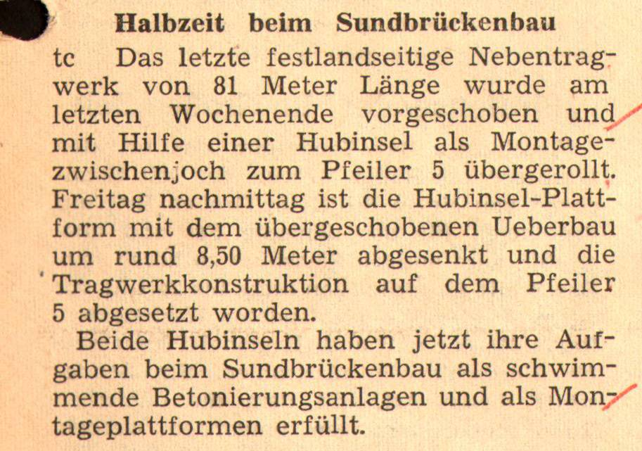 1961 11 28 Halbzeit beim Sundbrückenbau