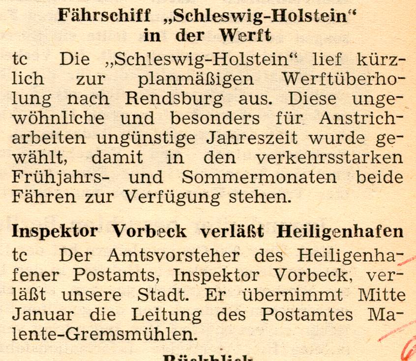 1962 01 03 Fährschiff Schleswig Holstein in der Werft