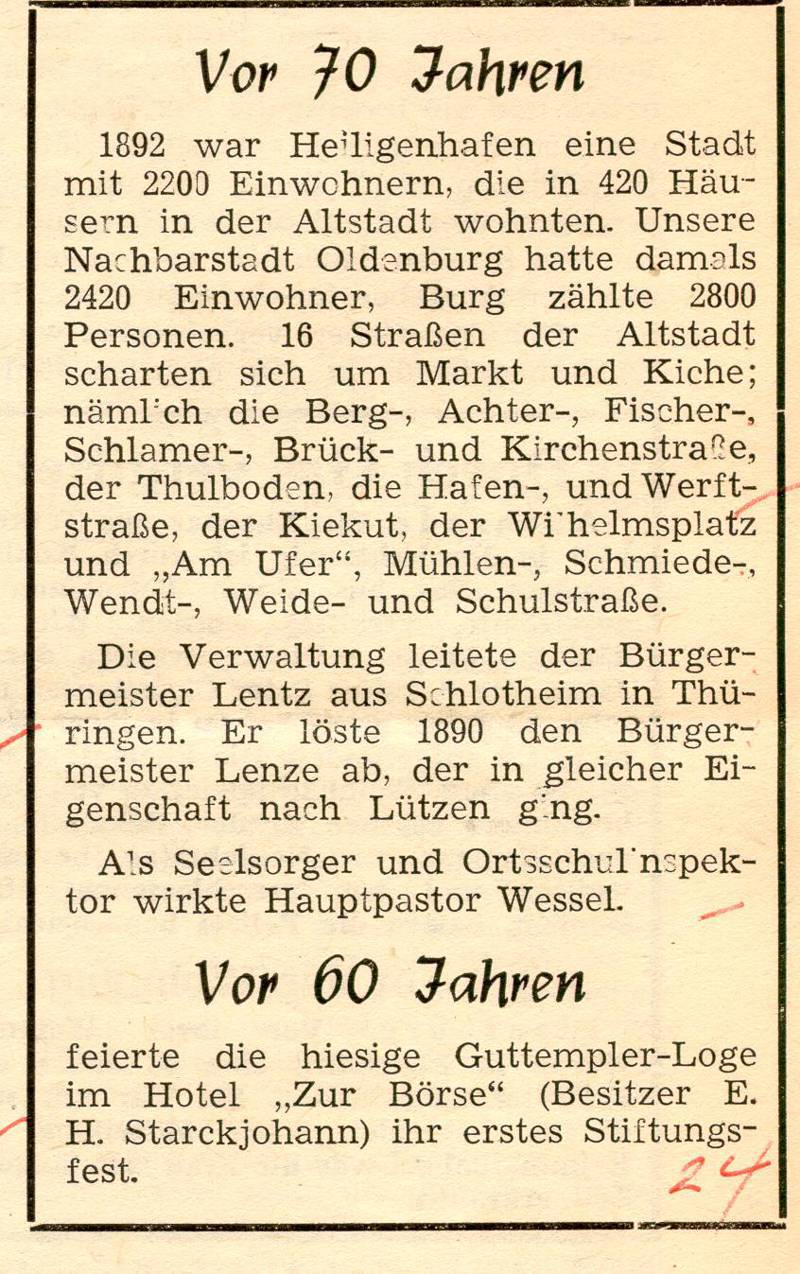 1962 01 05 Vor 70 Jahren 1892 2200 Einwohner