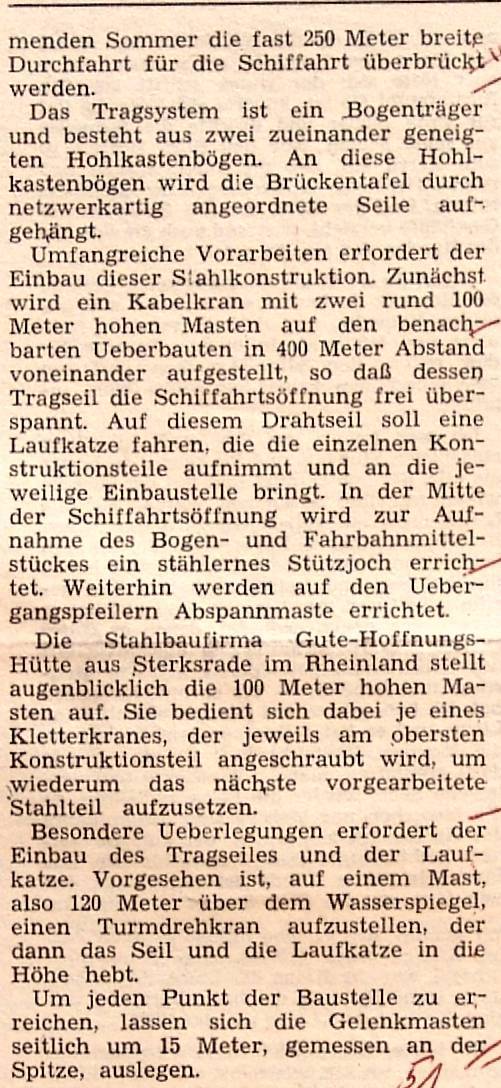 1962 01 19 Hauptschiffahrtsöffnung wird überbrückt II