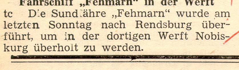 1962 01 30 Fährschiff Fehmarn in der Werft