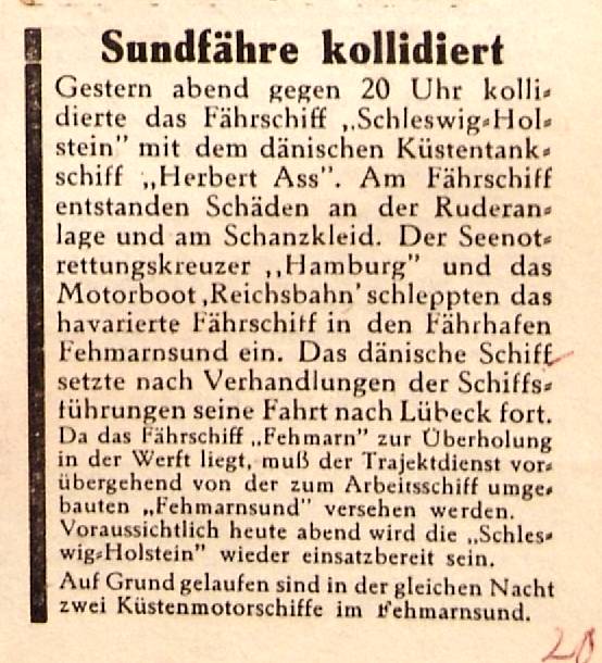 1962 02 02 Sundfaehre kollidiert