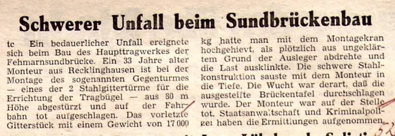 1962 02 16 Schwerer Unfall beim Sundbrückenbau