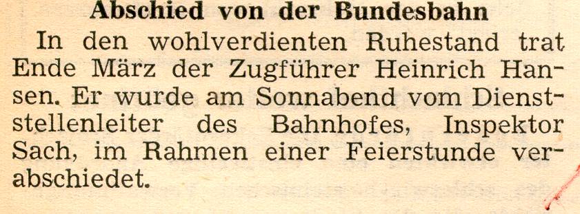 1962 04 03 Abschied von der Bundesbahn Heinrich Hansen
