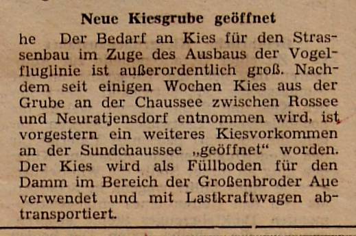 1962 06 22 Neue Kiesgrube geoeffnet