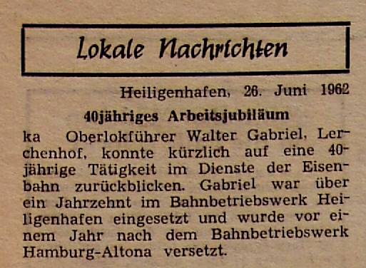 1962 06 26 40jähriges Walter Gabriel