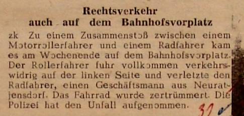 1962 07 31 Rechtsverkehr auch auf dem Bahnhofsvorplatz
