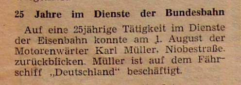 1962 08 03 25 Jahre Karl Mueller FS Deutschland