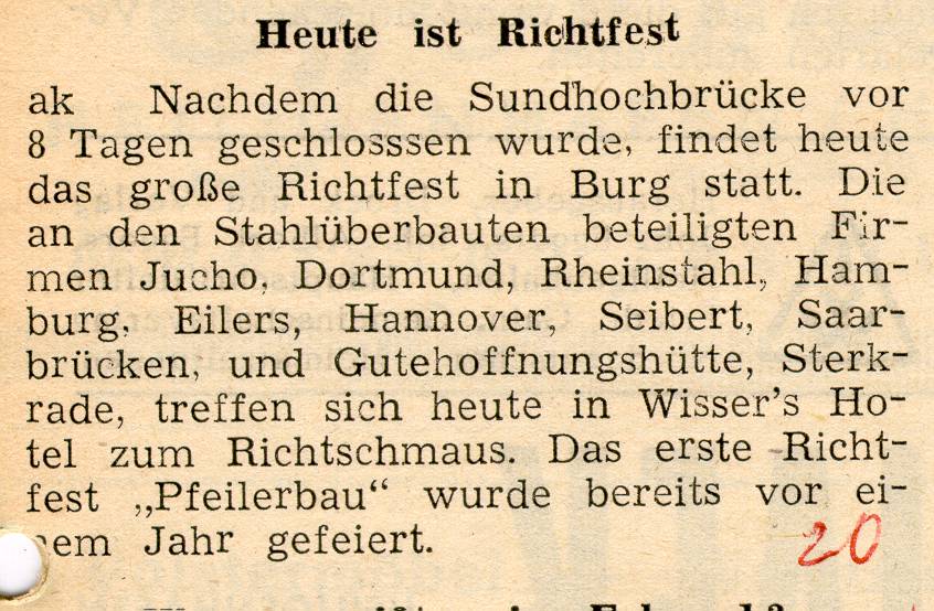 1962 12 07 Heute ist Richtfest der Sundhochbrücke