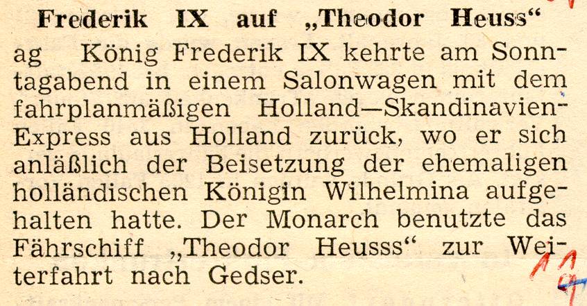 1962 12 11 Frederik IX auf Theodor Heuß