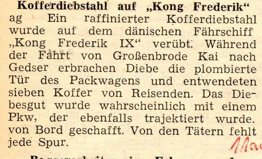 1962 12 18 Kofferdiebstahl auf Kong Frederik