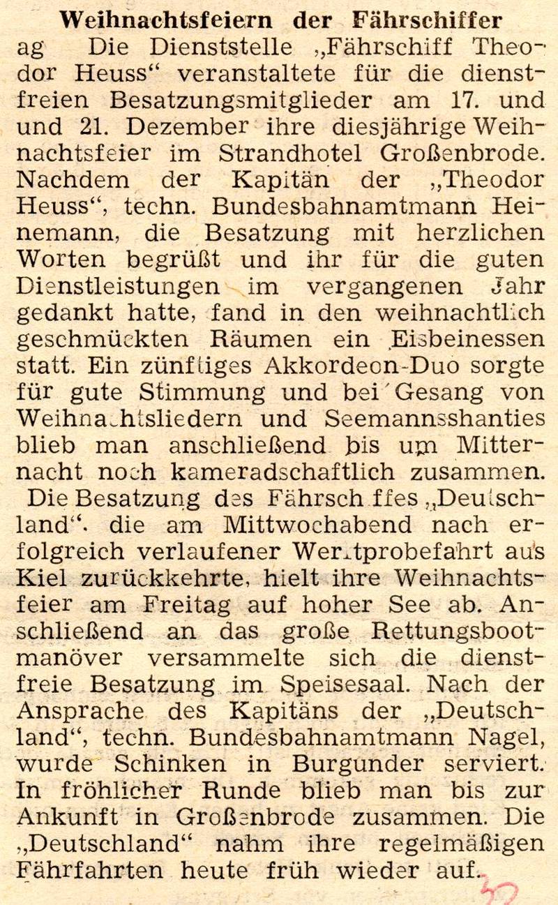 1962 12 22 Weihnachtsfeiern der Fährschiffer