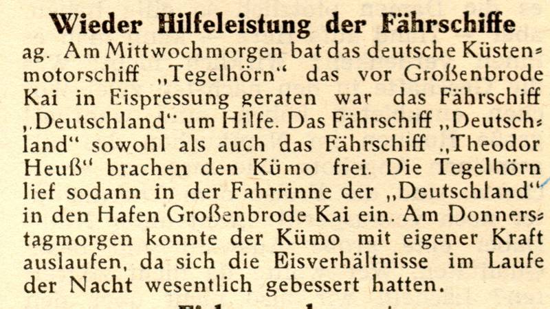 1963 01 25 Wieder Hilfeleistung der Faehrschiffe