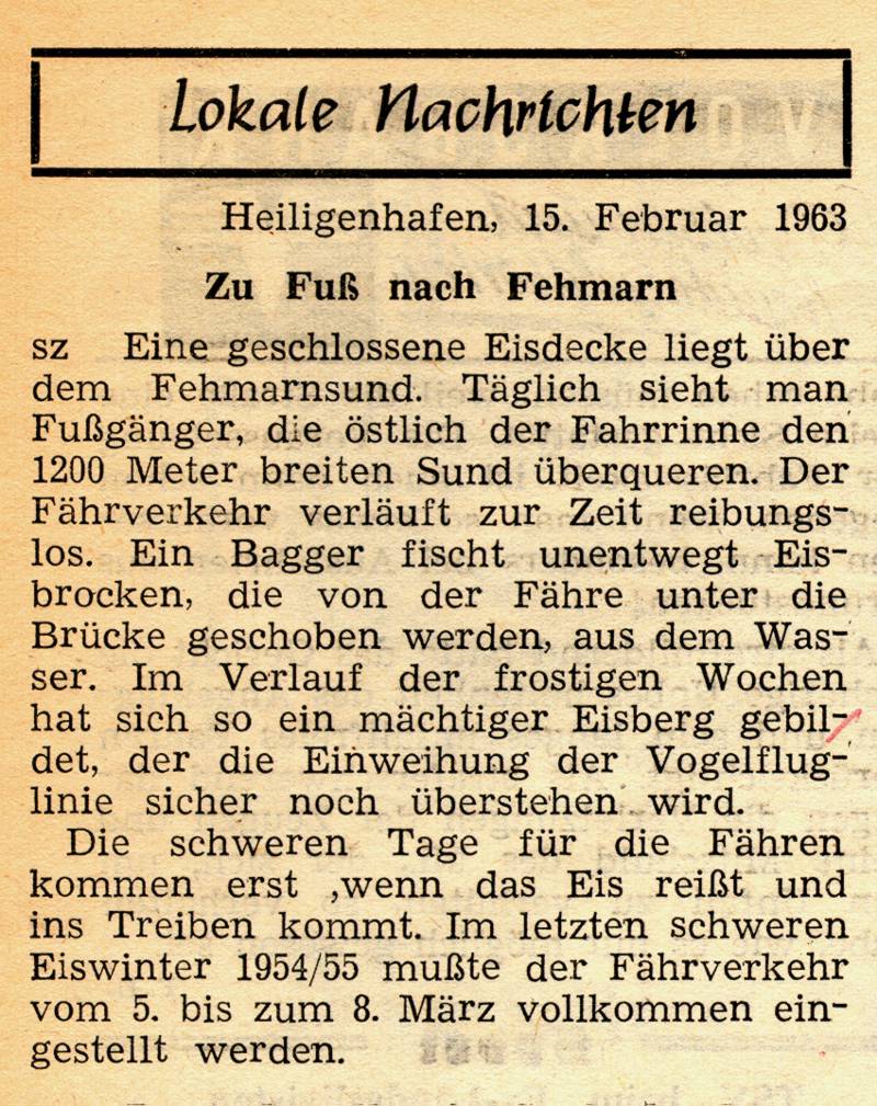 1963 02 15 Zu Fuss nach Fehmarn