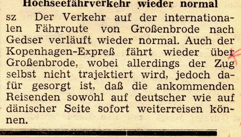 1963 02 22 Hochseefaehrverkehr wieder normal