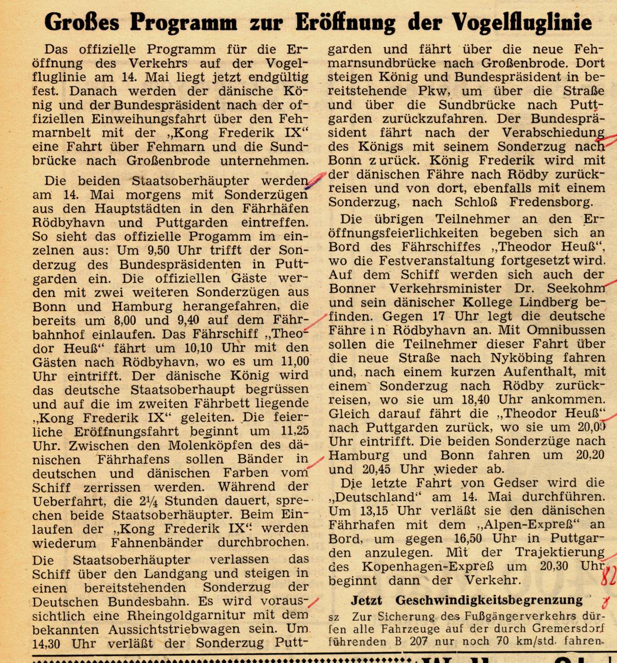 1963 04 17 Großes Programm zur Eroeffnung der Vogelfluglinie